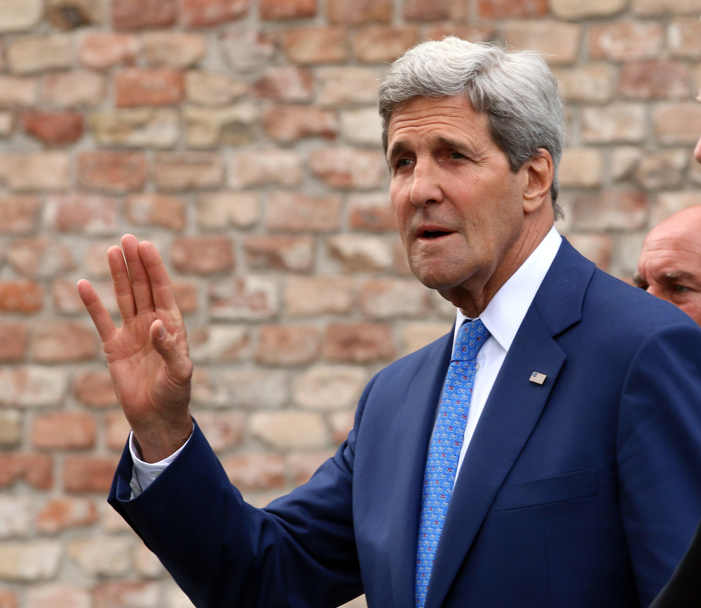 U.S. Secretary of State John Kerry was in discussions Monday with Iran’s top diplomat to try to get faltering nuclear negotiations moving before Sunday’s deadline for a comprehensive agreement.