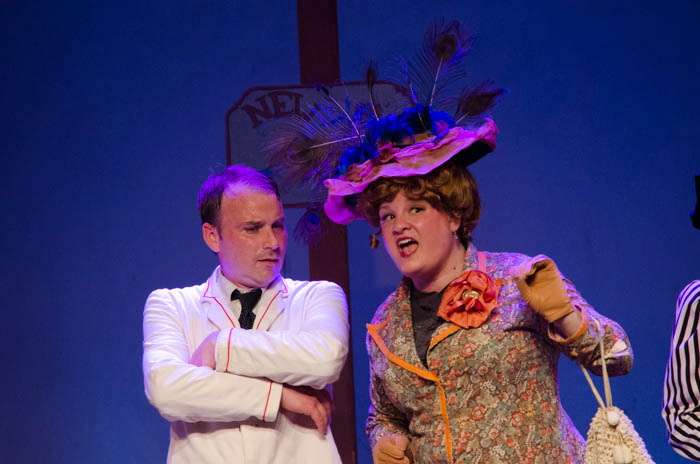 Dan Clay as Harold Hill and Tanya West as Eulalie Shinn perform in “Music Man.”