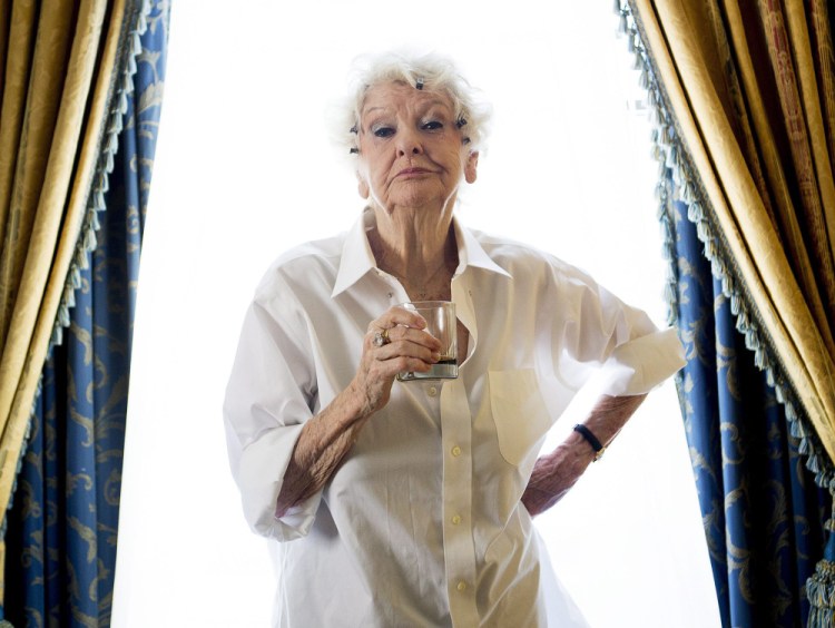 Elaine Stritch poses for a photograph during the 2012 Toronto International Film Festival in Toronto.