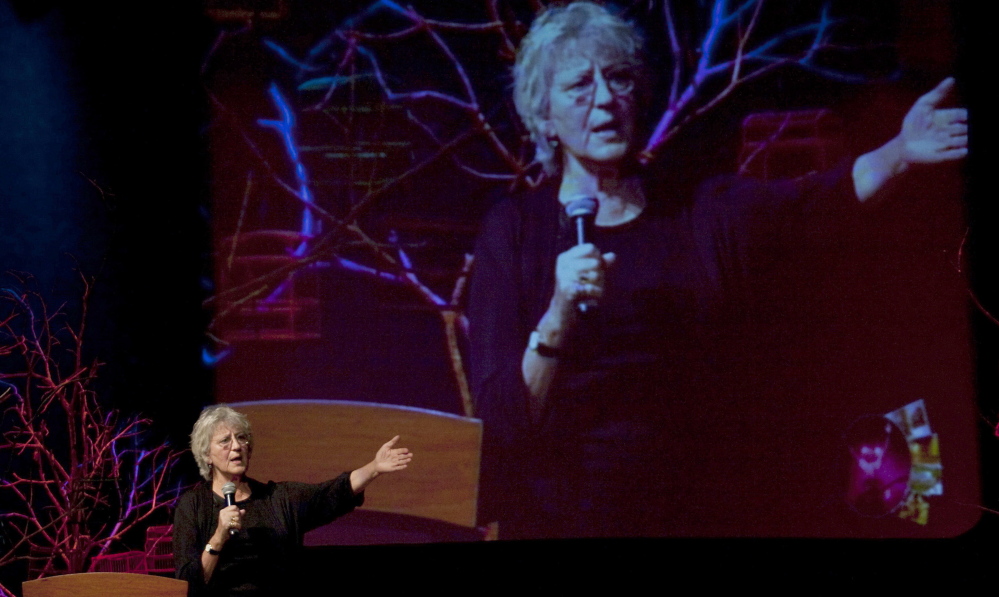 Australian writer Germaine Greer during a lecture at the Hay Literary Festival in Cartagena, Columbia, in 2011.