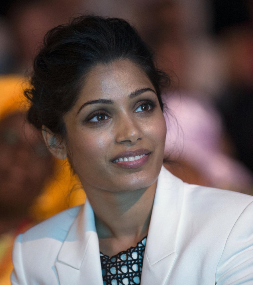 Freida Pinto called for an end to the practice of female genital mutilation at a one-day conference in London on Tuesday.