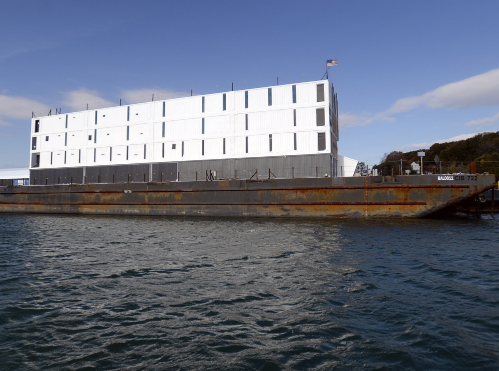The Google barge was moved in July from Portland to Turner’s Island Cargo Terminal in South Portland, where its four-story structure made of shipping containers was dismantled.