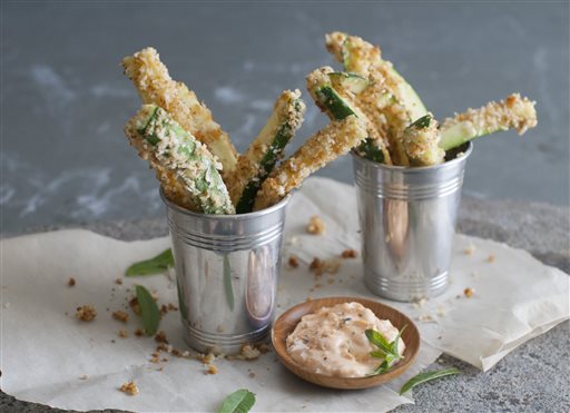 Cheesy zucchini fries with paprika dipping sauce.
The Associated Press