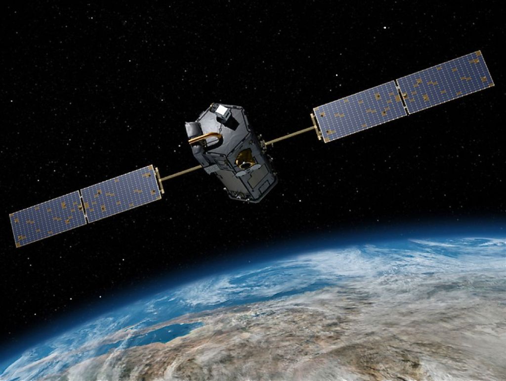 Artist's conception of the Orbiting Carbon Observatory-2.

NASA image