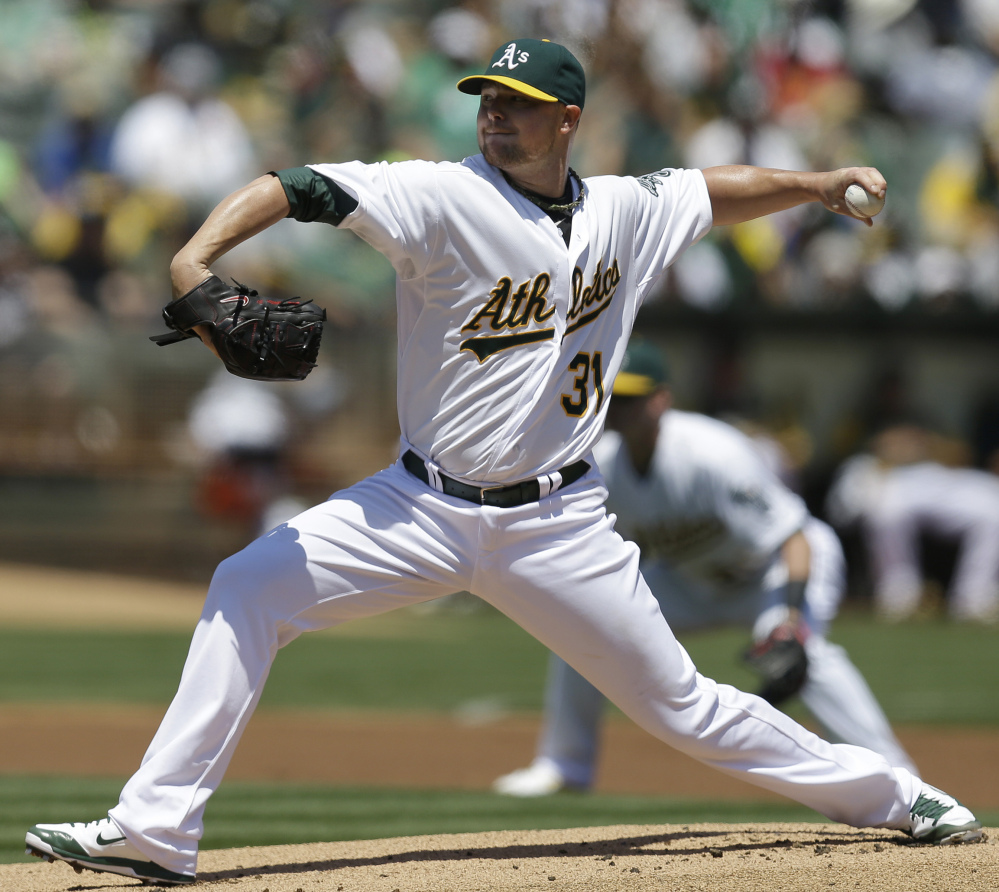 Jon Lester was in fine form for his debut with Oakland on Saturday in an 8-3 victory over the Kansas City Royals. Lester gave up three runs in 6  innings.