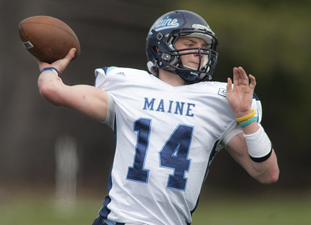 Dan Collins will be the University of Maine's quarterback when the season opens Saturday.