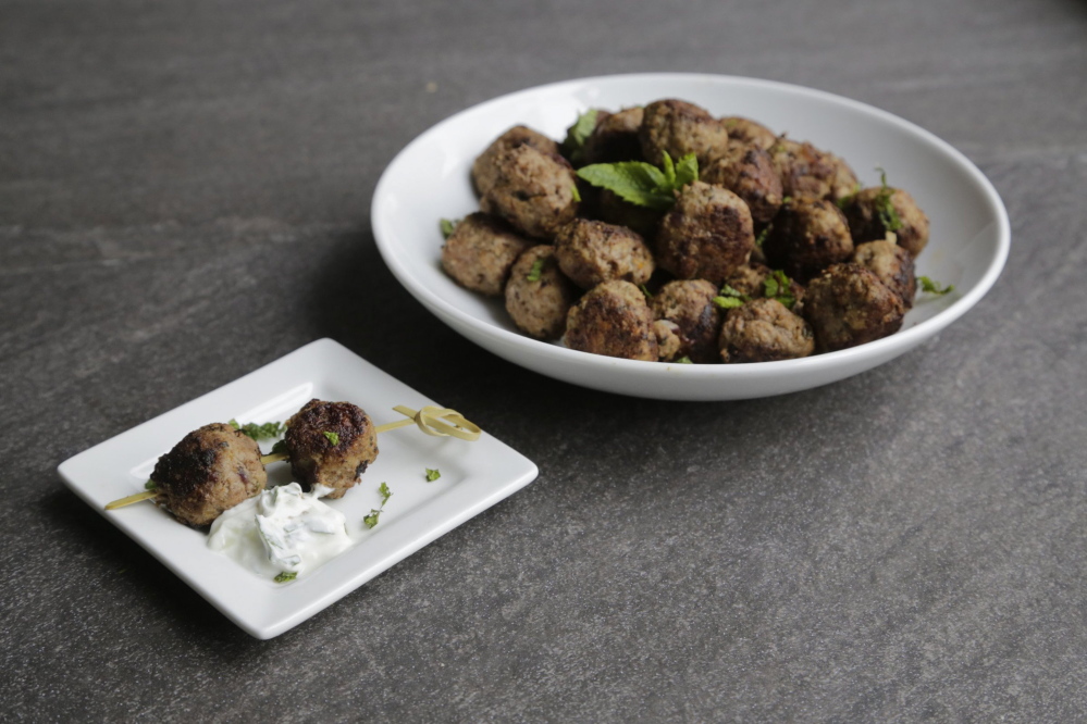 Gluten free Moroccon almond and lamb meatballs is one recipe in Lisa Howard's new cookbook, "Healthier Gluten-Free: All-Natural Whole-Grain Recipes Made with Healthy Ingredients and Zero Fillers". (Kathleen Galligan/Detroit Free Press/MCT)