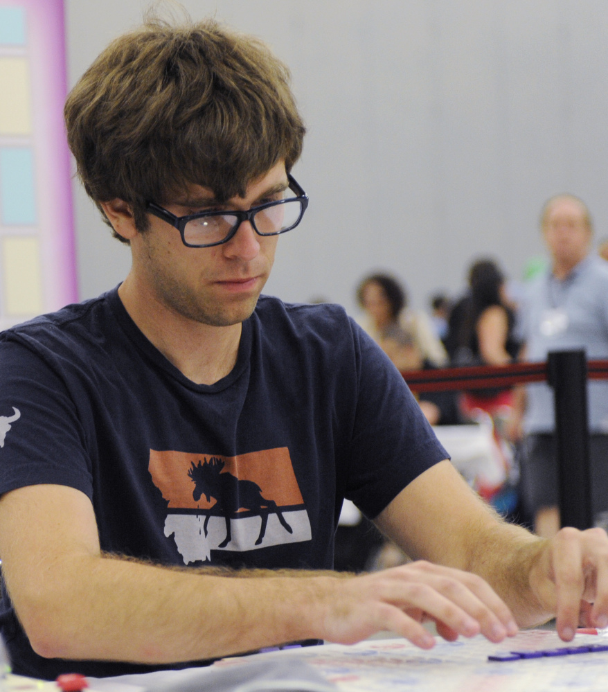 Conrad Bassett-Bouchard opens with “zilch” Wednesday at the 25th National Scrabble Championships in Buffalo, N.Y.