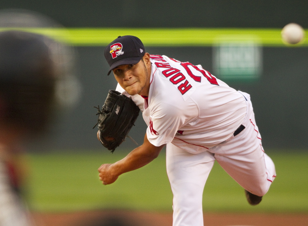 Eduardo Rodriguez continued his string of strong starts Friday night for the Portland Sea Dogs, allowing eight hits over six innings but with no walks and seven strikeouts in a 5-1 victory against the Richmond Flying Squirrels.