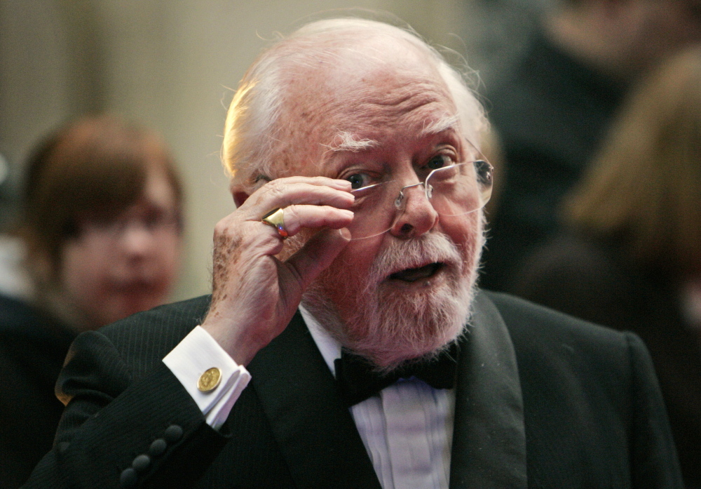 Acclaimed actor and Oscar-winning director Richard Attenborough, whose film career spanned 60 years, is shown in London in 2008. He died Sunday at age 90. British Prime Minister David Cameron called him “one of the greats of cinema.”