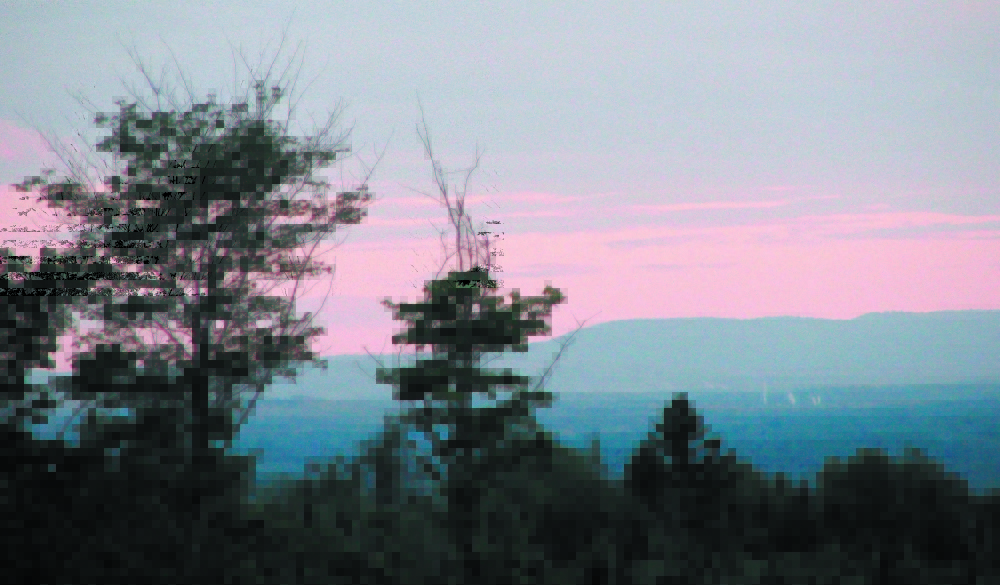 The view from Johnson Mountain in Bingham, where a wind turbine project won preliminary approval from the Department of Environmental Protection on Wednesday.