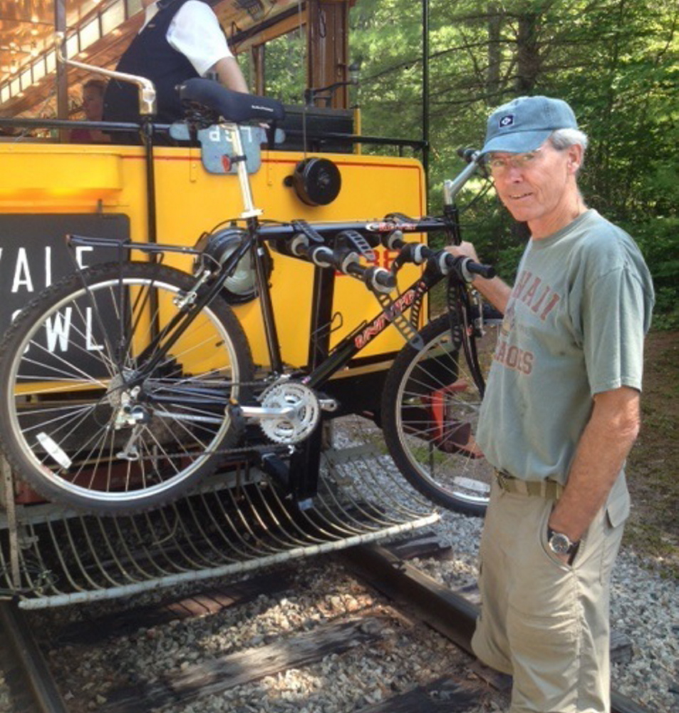 Volunteer Jim McMahon, who is semi-retired, works as a trail crew member for the Seashore Trolley Museum in Arundel as well as the Saco River Salmon Club and the Kennebunkport Conservation Trust.