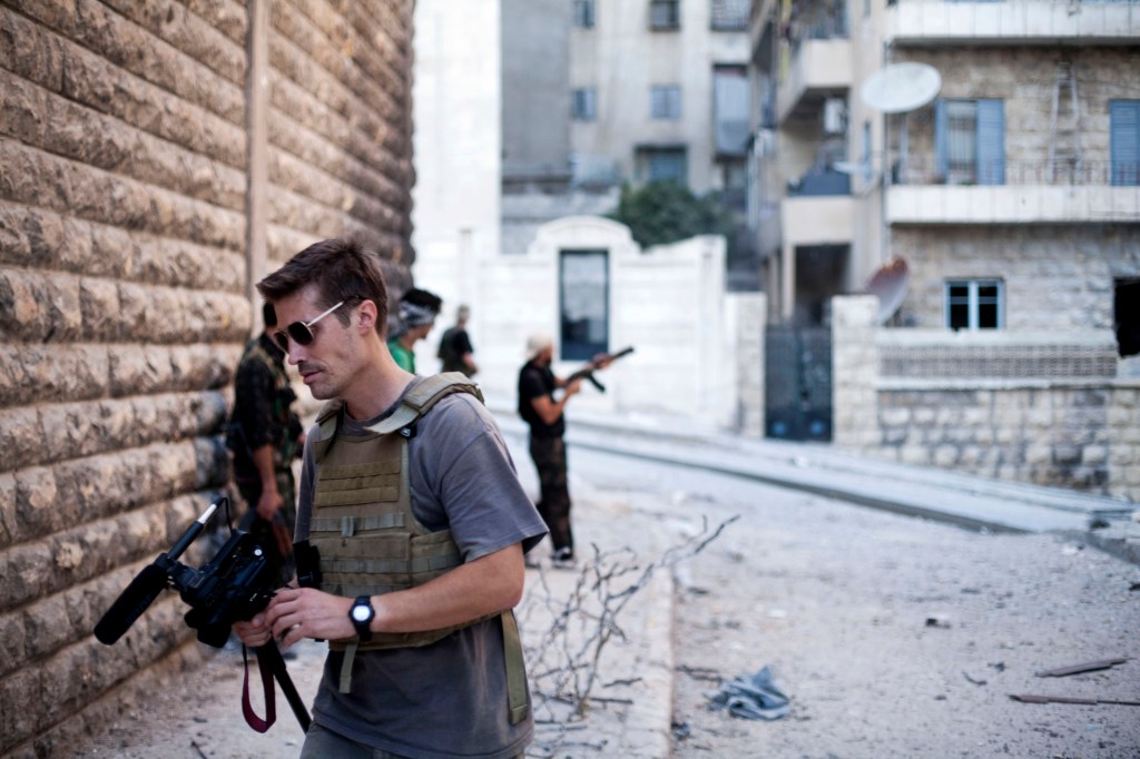 Slain American journalist James Foley is shown in Aleppo, Syria.