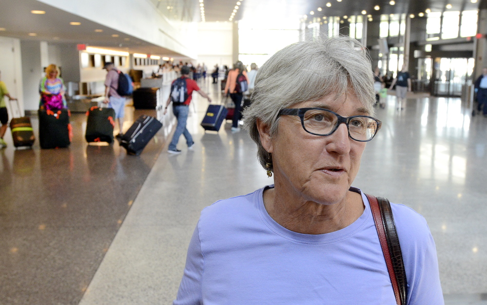 Leslie Thurston of Seattle, who was at the Portland jetport on Tuesday, said she’s never gotten a complaint when she put her own seat back, although sometimes the passenger behind her “let out a long sigh or something.”