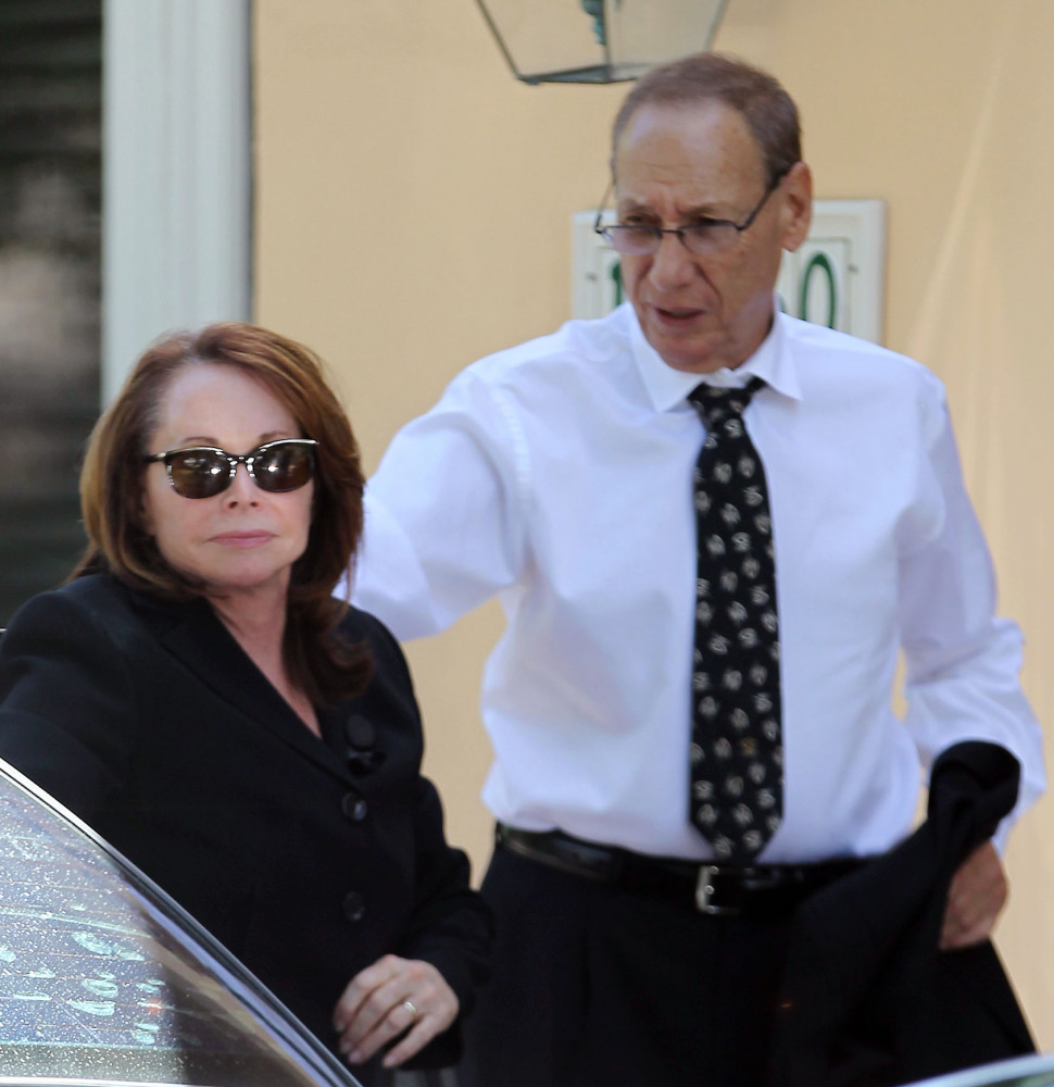 Shirley and Arthur B. Sotloff return home Friday after a memorial service for their son, slain journalist Steven Sotloff, at Temple Beth Am in Pinecrest, Fla.