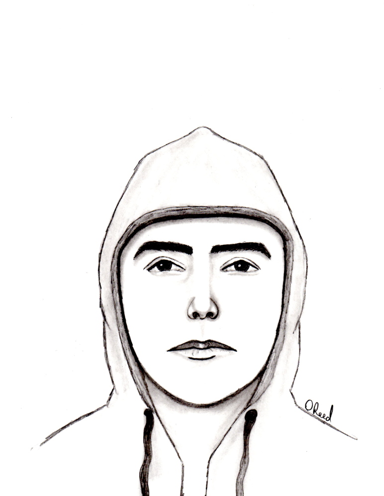 A sketch of a man who assaulted a 30-year-old female Wednesday morning in her Bath home.