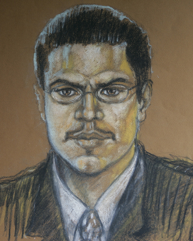 A courtroom sketch of Jose Padilla during his terrorism trial in Miami.
The Associated Press