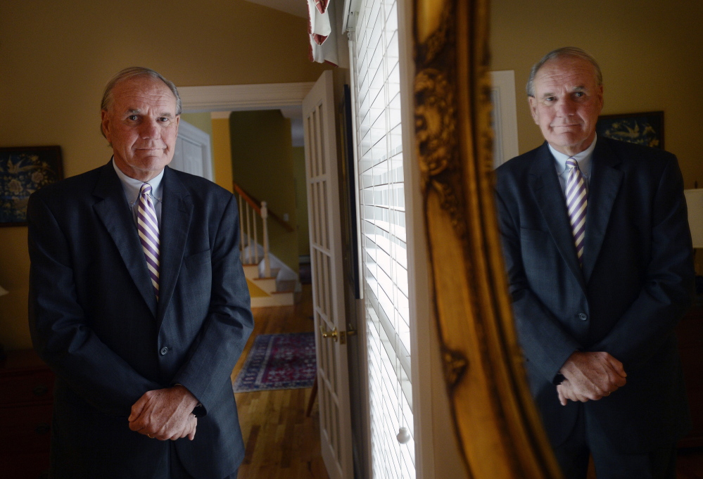 Paul Kendrick, a child sex abuse advocate, at his home in Freeport. Shawn Patrick Ouellette/Staff Photographer