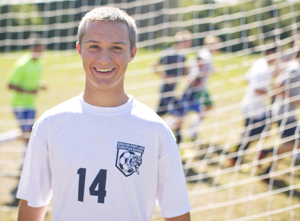 Ethan Spaulding of Greater Portland Christian hasn’t always felt his best on the soccer field, but he’s still managed to keep scoring for a team that just may be in contention for a state championship.