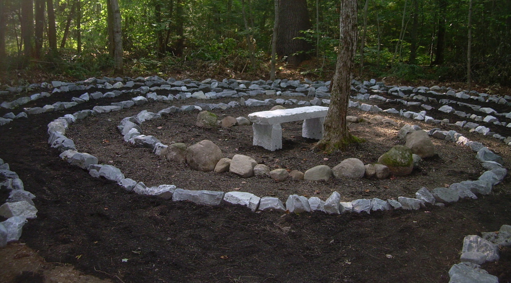 The completed labyrinth iat Nancy Foran's home.