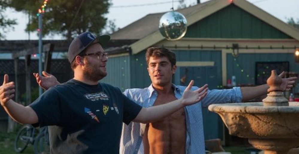 Seth Rogen and Zac Efron in “Neighbors.”