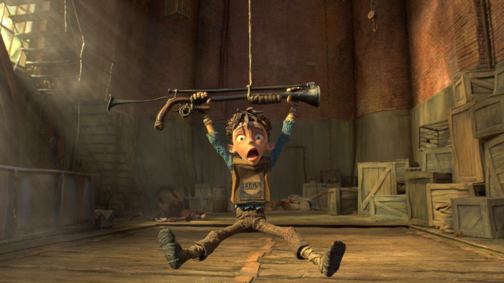 In this image released by Focus Features, Eggs appears in a scene from “The Boxtrolls.”