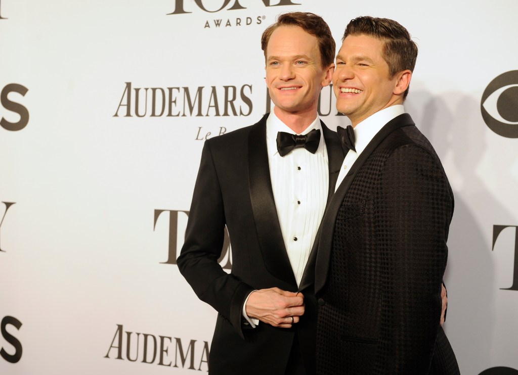 Neil Patrick Harris, left, and David Burtka arrive at the 68th annual Tony Awards at Radio City Music Hall in New York in this June 8, 2014, photo. The Associated Press