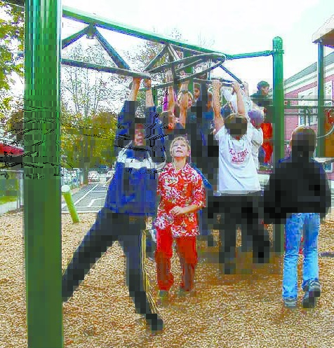 Kids on the playground at Ogunquit Village School.