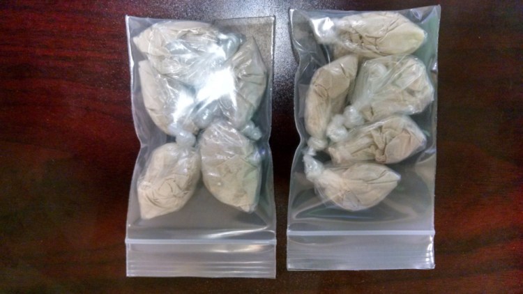 Two bags of heroin were allegedly found in possession of Chad Burns of Biddeford  in October..