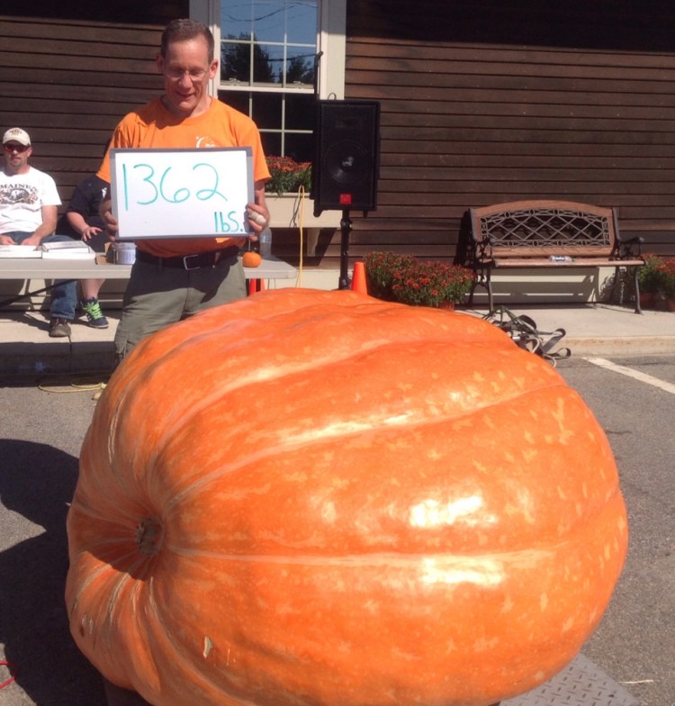 Charlie Lieber  with his 1,362-pound pumpkin
Courtesy photo