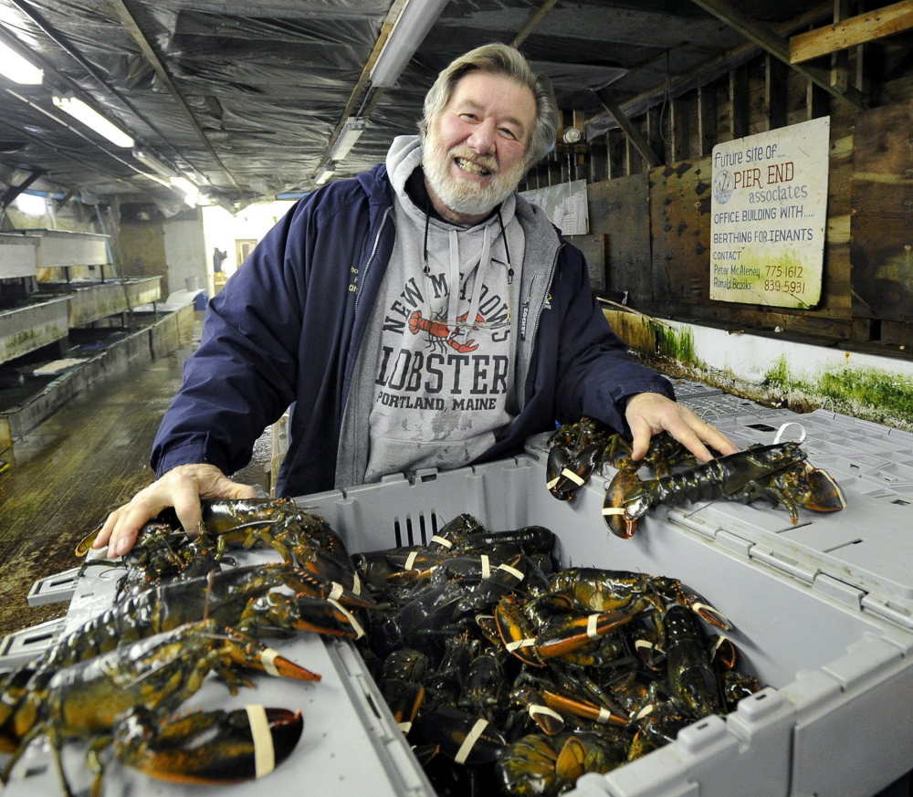 Pete McAleney, 67, who will continue to run the lobster supply business on Portland Pier with his wife, Kathleen, says “the timing was right” for a sale to DiMillo’s.