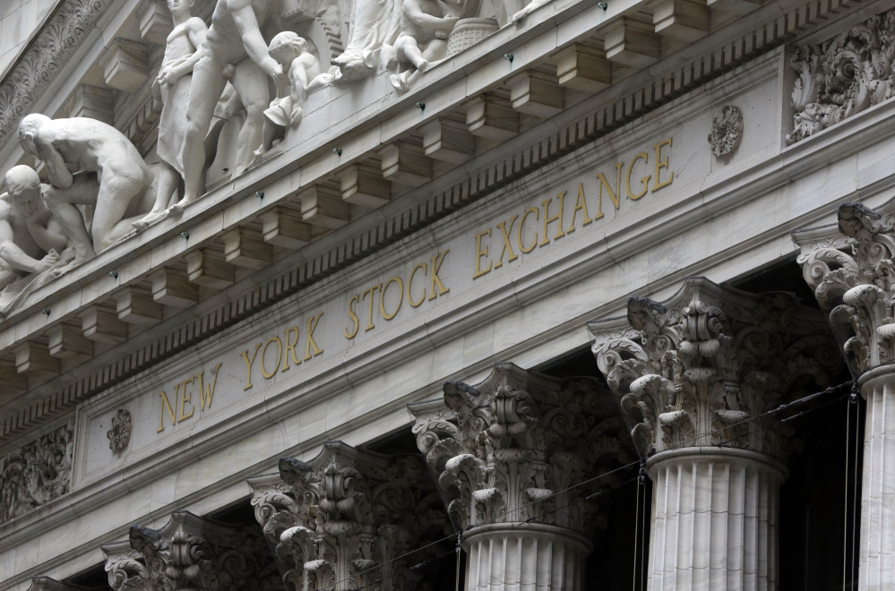 At the New York Stock Exchange in New York, the Dow Jones industrial average fell nearly 335 points on Thursday.