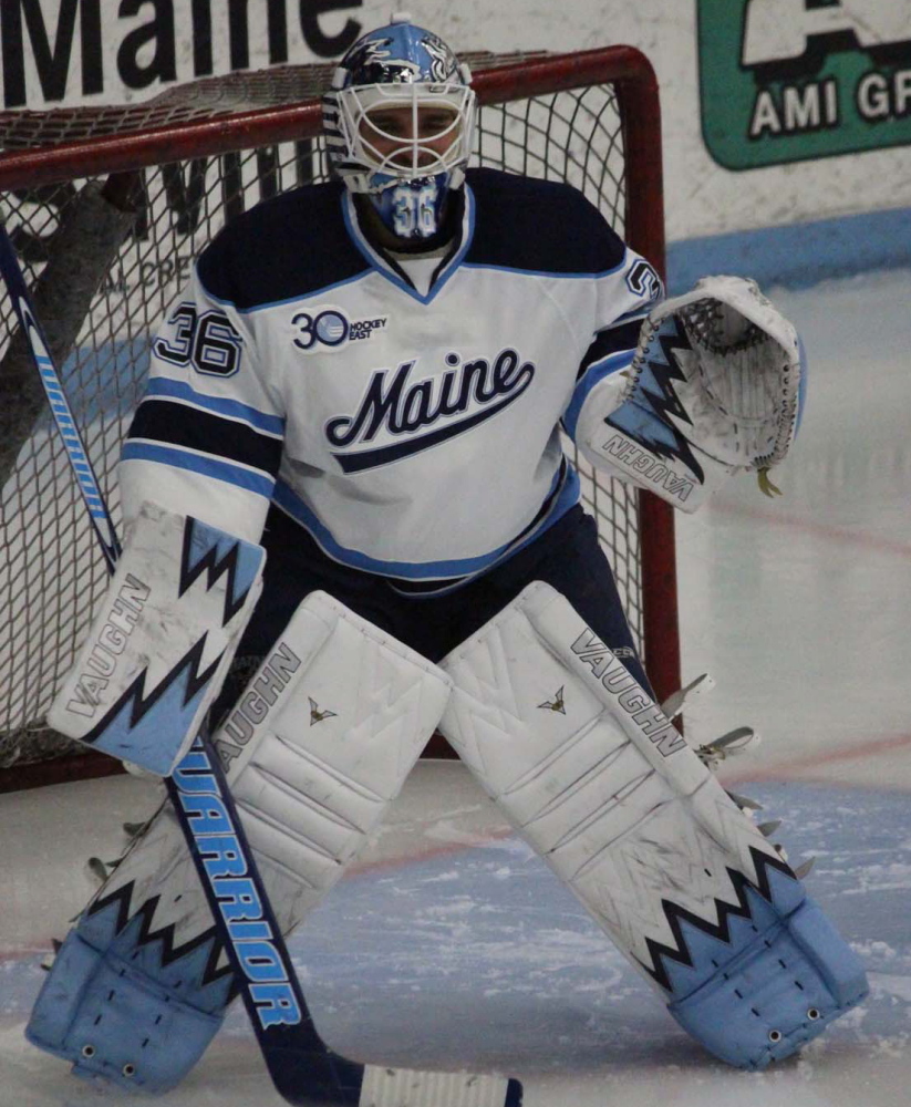 Matt Morris, who played six games two years ago for UMaine, will start the season in goal, but two freshmen also are competing for the job.