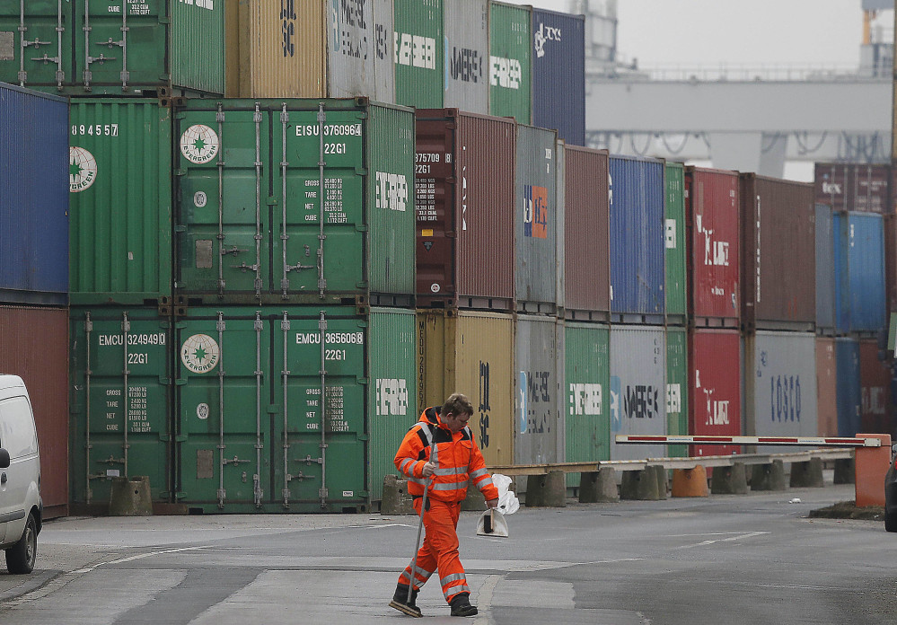Germany’s recent struggles – a run of lousy numbers for factory orders, industrial production, business confidence and exports like those from this container port at Duisburg harbor – pose trouble for the European Union economy. 
