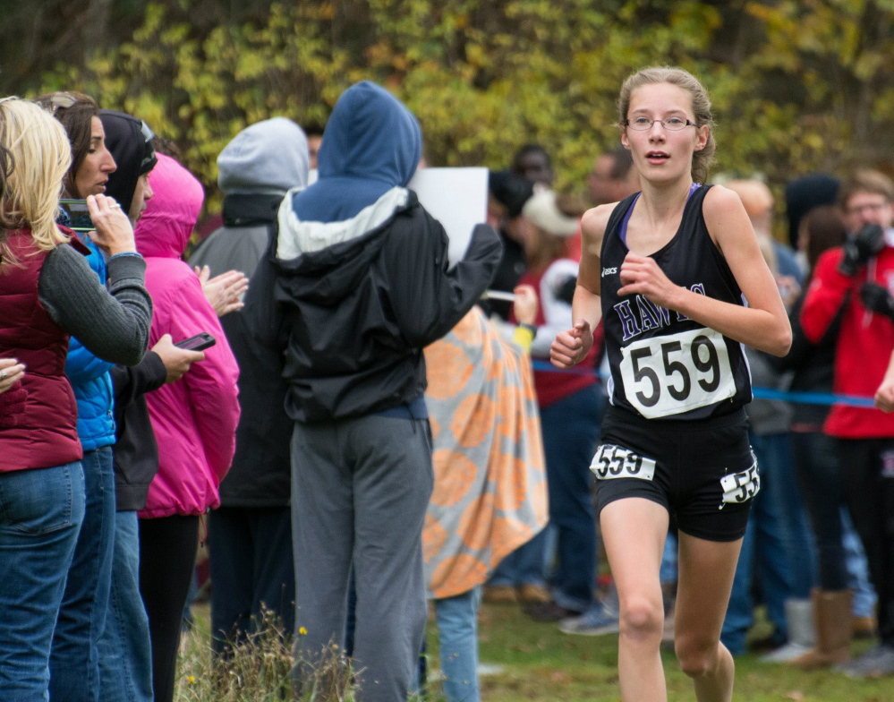Maddy Doyle of Marshwood, a senior who was encouraged by her brother to start running in the sixth grade, is now one of the favorites to capture the Class A state championship Nov. 1 at Belfast.