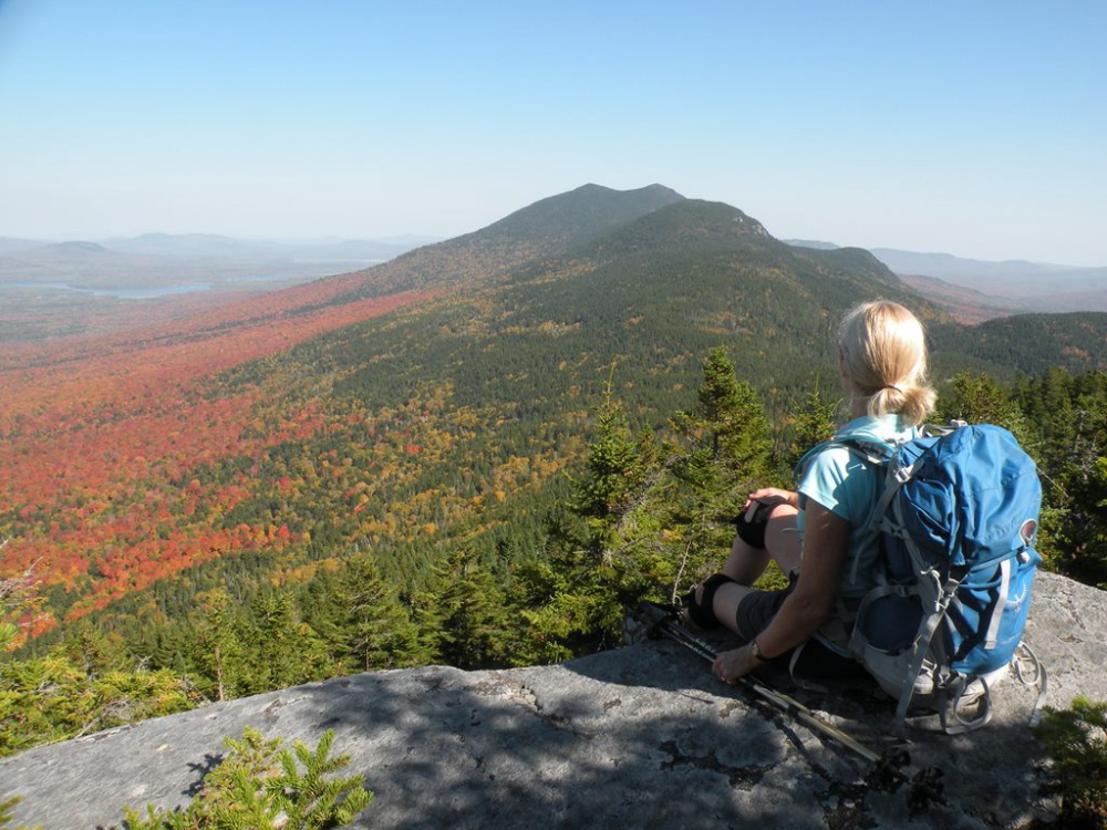 Cranberry Peak offers rewarding views of Maine’s Bigelow Range, but the opportunities to enjoy it are dwindling as the advancing autumn takes with it peak foliage while making ice creepers a must for hikers.