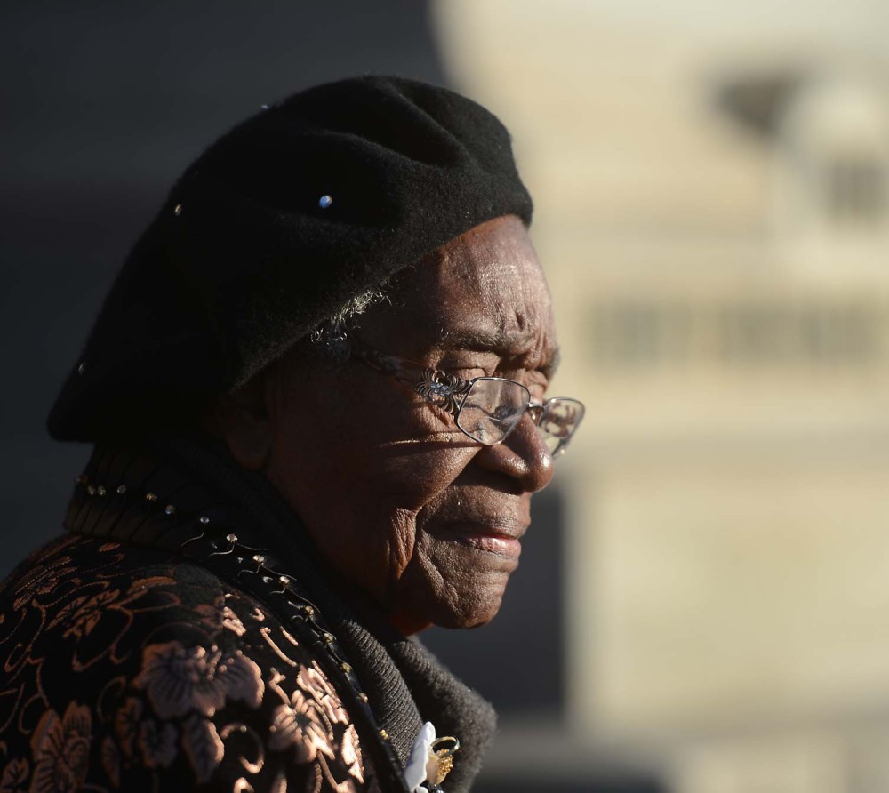 Mattie Rice, shown in 2012, was the daughter of a slave who served his master in the Confederate Army in the Civil War. Rice died in September at the age of 91. She had been devoted to confirming her father’s Confederate service.