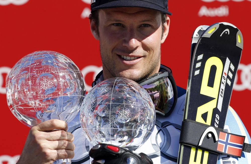 Aksel Lund Svindal of Norway tore his Achilles tendon playing soccer and will likely miss the entire ski season.