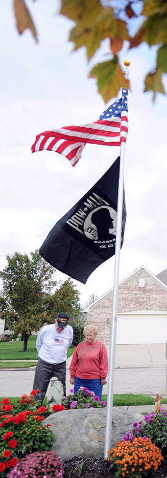 The U.S. and POW-MIA flags are more than just a patriotic gesture to Bob Willits and his wife, Judy. Bob Willits is a disabled U.S. Army veteran who fought in Korea, and his brother is listed as missing in action during that war.