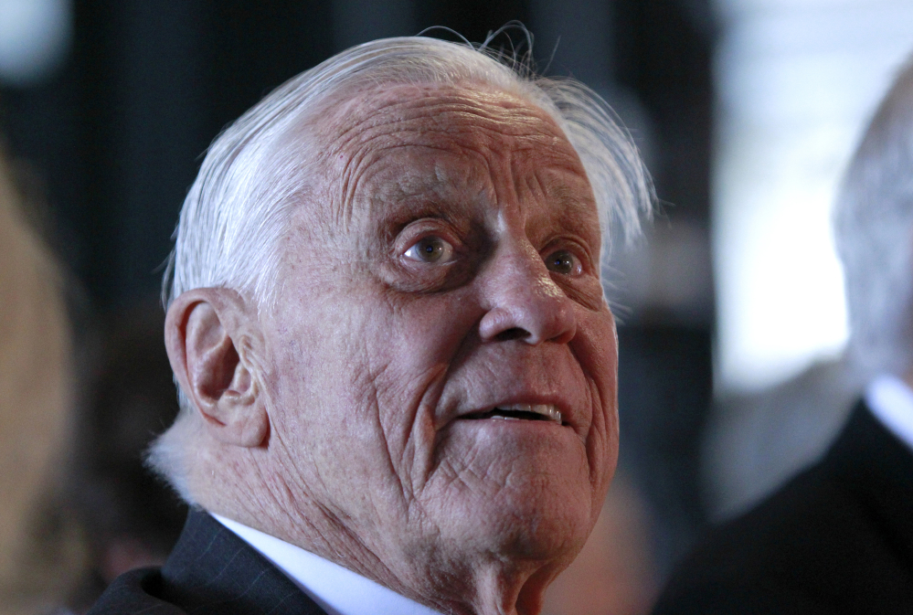 Ben Bradlee, former executive editor of The Washington Post, attends an event sponsored by the Post to commemorate the 40th anniversary of Watergate. Bradlee died Tuesday at the age of 93.