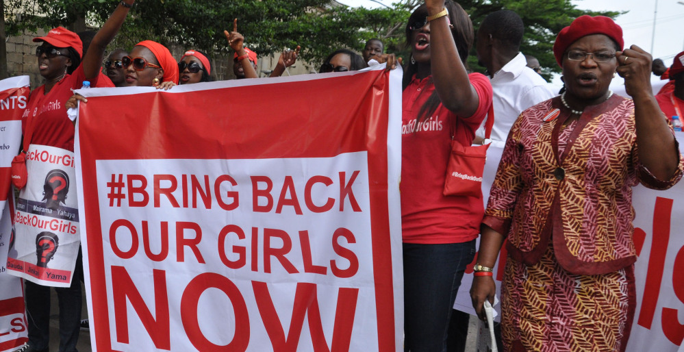 Nigerians continue to raise awareness of the 219 schoolgirls abducted earlier this year by Islamic extremists.
