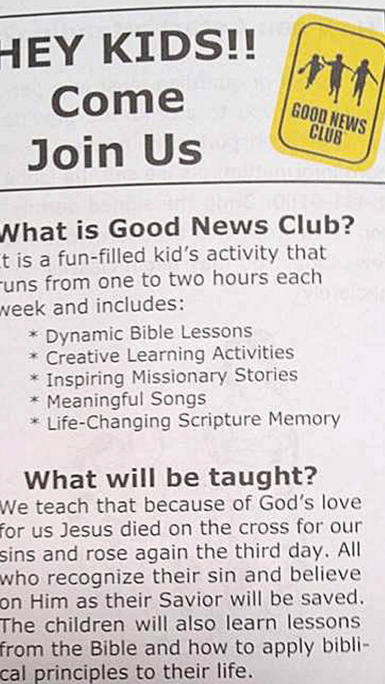 Good News Clubs say they can inspire children to apply biblical principles to life.