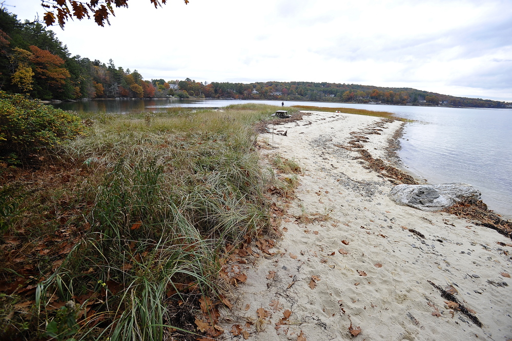 Cumberland plans to clear an area for a parking lot off Foreside Road to allow people to park and walk a short distance to a half-mile of beach.
