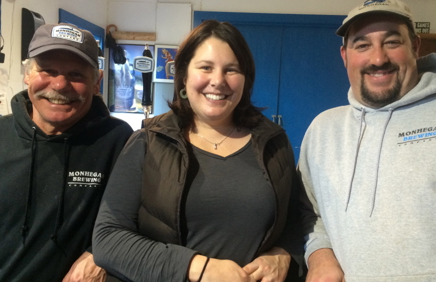 Danny McGovern, Mary Weber and Matt Weber of Monhegan Brewing Co. make the most of seasonal tourism and also work to sustain year-round interest in their brand.