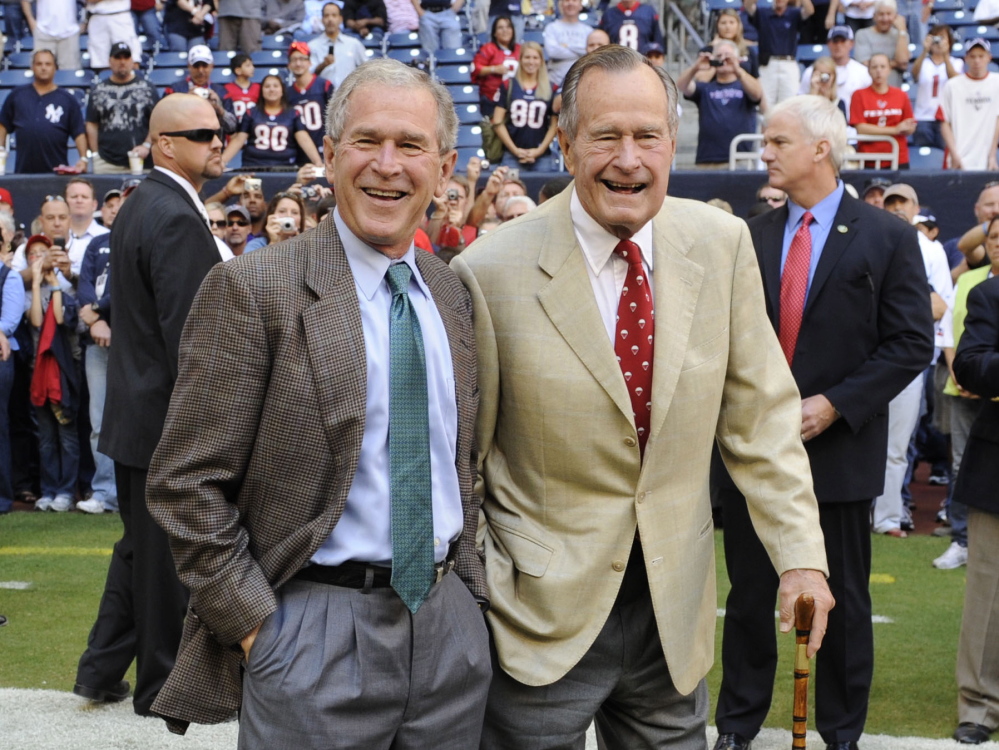 George H.W. Bush is the subject of the book ‘41’ by his son, George W. Bush, who was president #43.