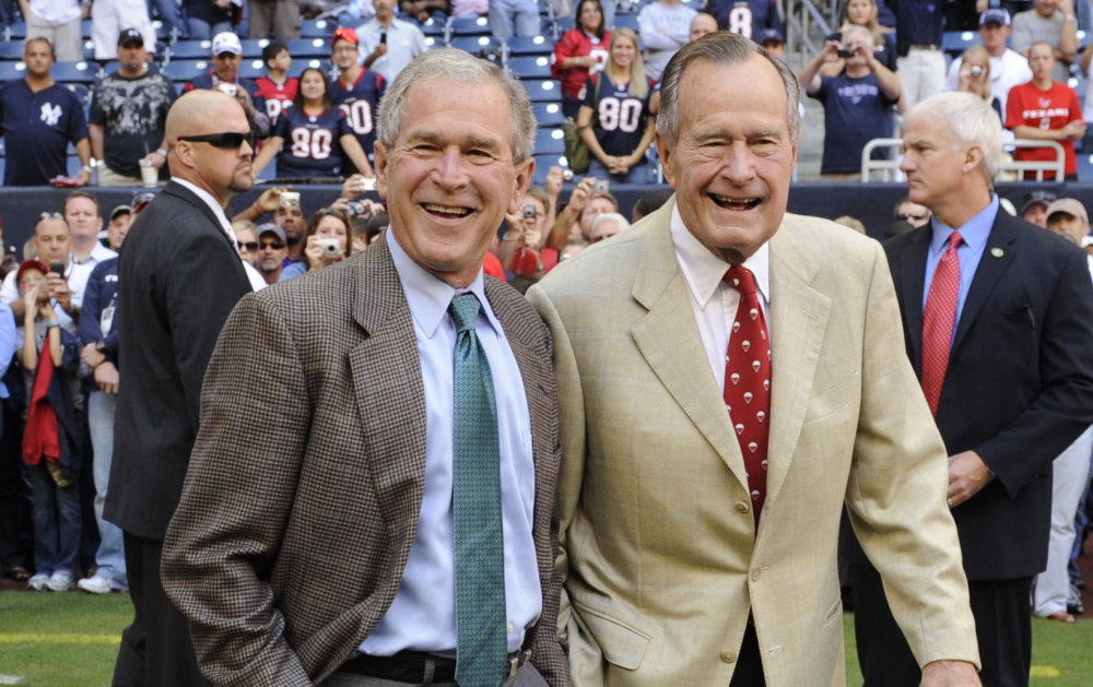 Former President George W. Bush has written a book, “41,” about this father, George H.W. Bush, the 41st president.