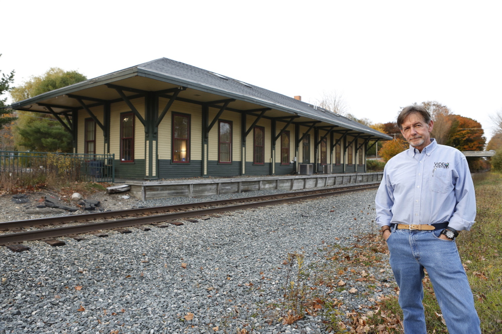 Part of the old Boston & Maine Railroad station on Depot Street will serve as the Downeaster train stop in Kennebunk. “We are hoping ... to impress on people that Kennebunk is more than just a bump in the road,” said town official Blake Baldwin.