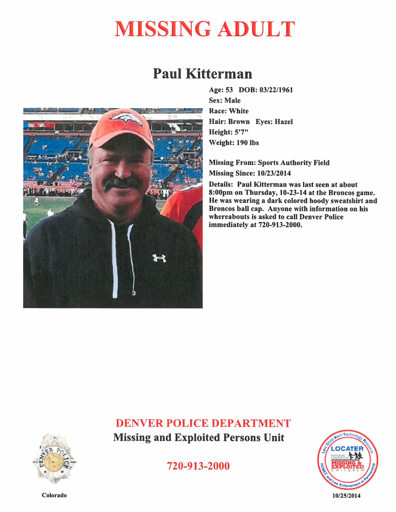 Missing person police flier