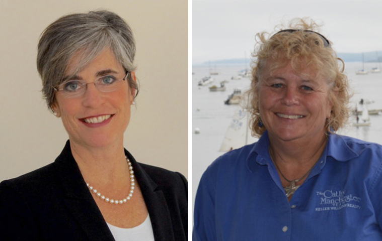 A recent recount gave the Senate District 25 election to Republican Cathleen Manchester of Gray, right, but Democrat Catherine Breen of Falmouth challenged the results.
