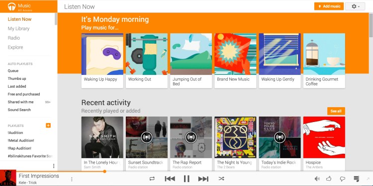 This product image provided by Google shows the mood music feature on the Web version of Google Play. The new feature is being released Tuesday, in an update to the music subscription service, All Access, which costs $10 per month.  The Associated Press